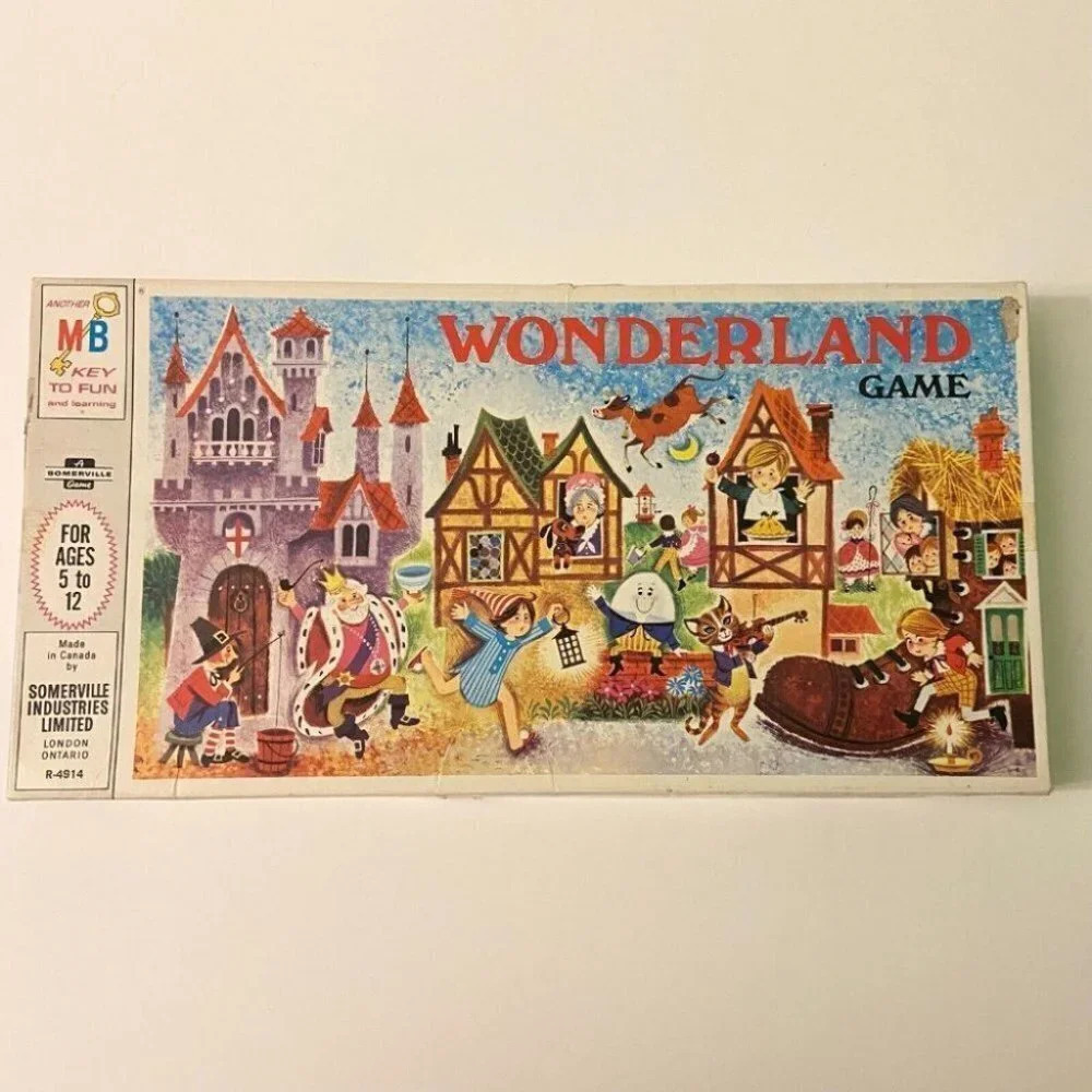 Rare Vintage 1969 Wonderland Nursery Rhyme Characters Board Game Never Played